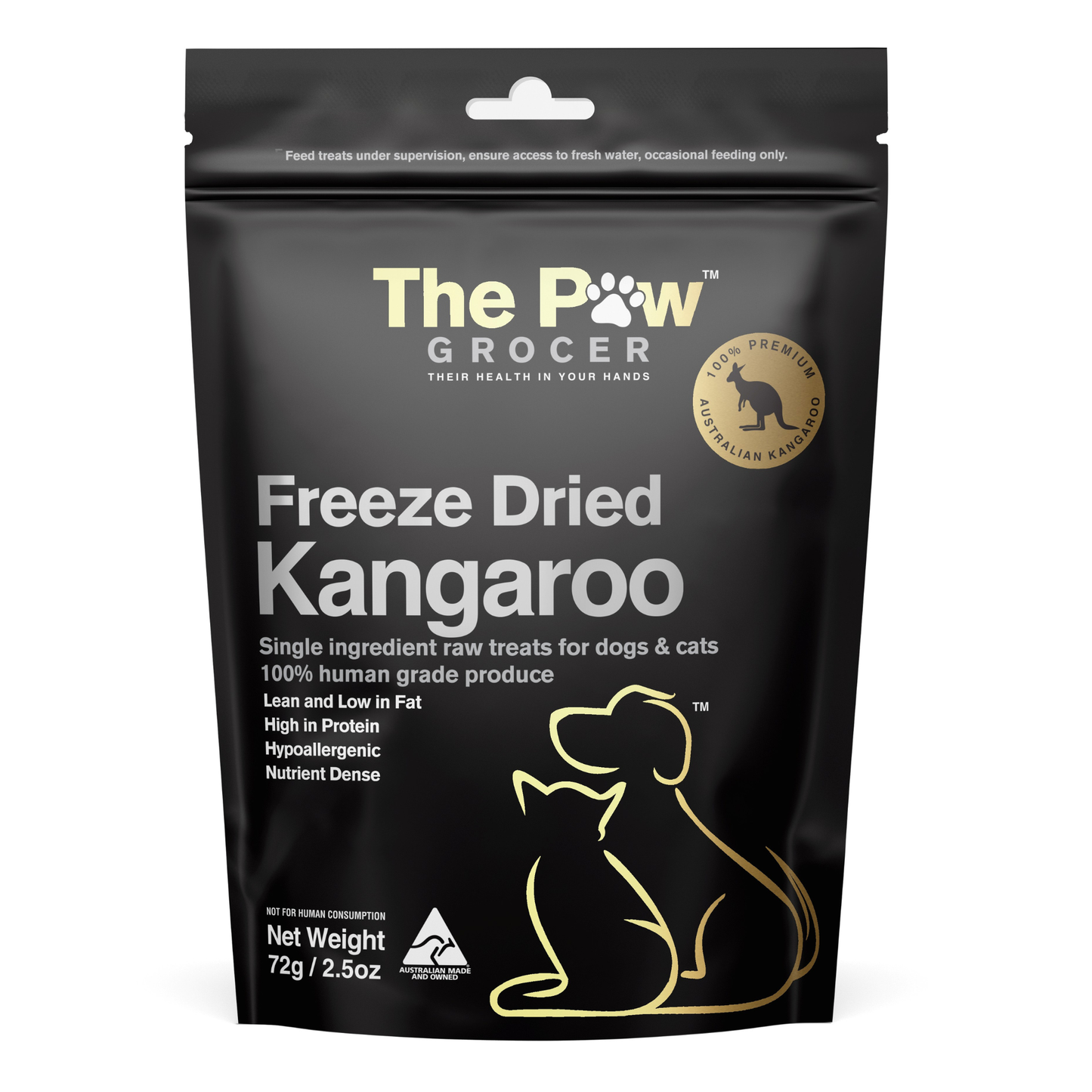 The Paw Grocer Black Label Freeze Dried Kangaroo 72g