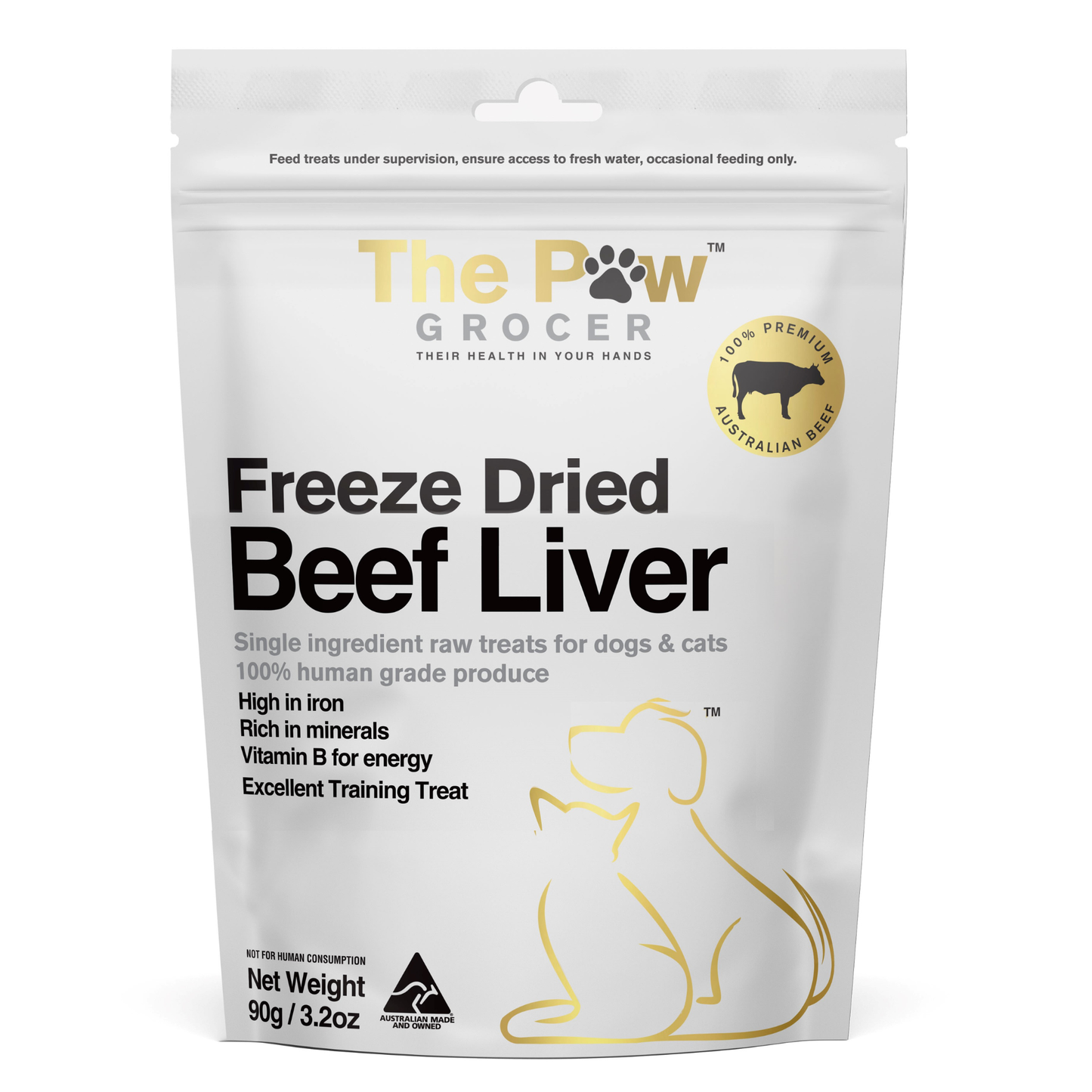 The Paw Grocer Freeze Dried Beef Liver 90g
