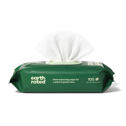 Earth Rated 100 Dog Wipes - Unscented