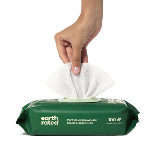 Earth Rated 100 Dog Wipes - Unscented