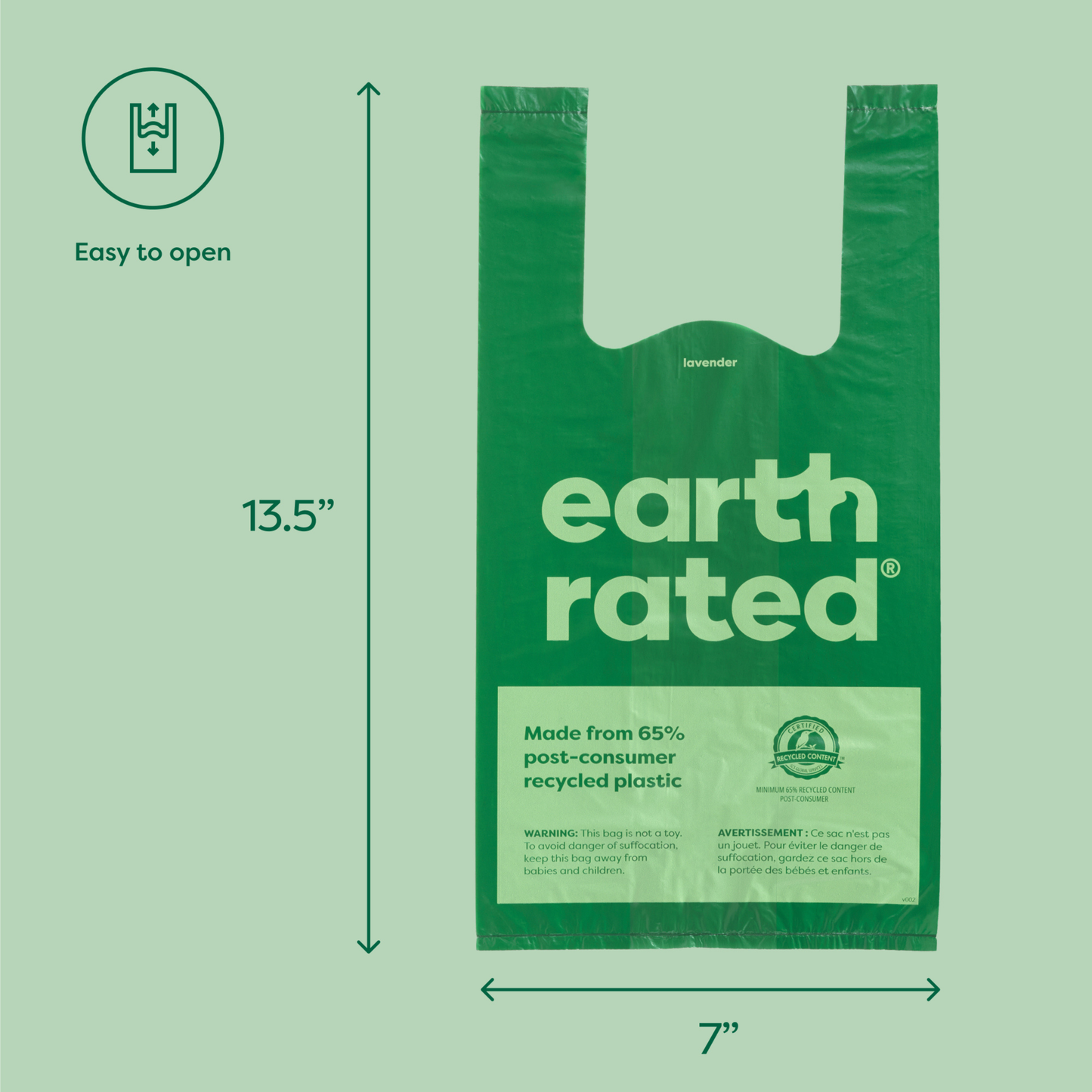 Earth Rated Bags - Unscented (120) - 8 Rolls