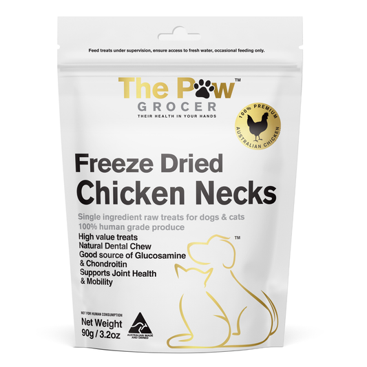 The Paw Grocer White Freeze Dried Chicken Neck Treats 90g